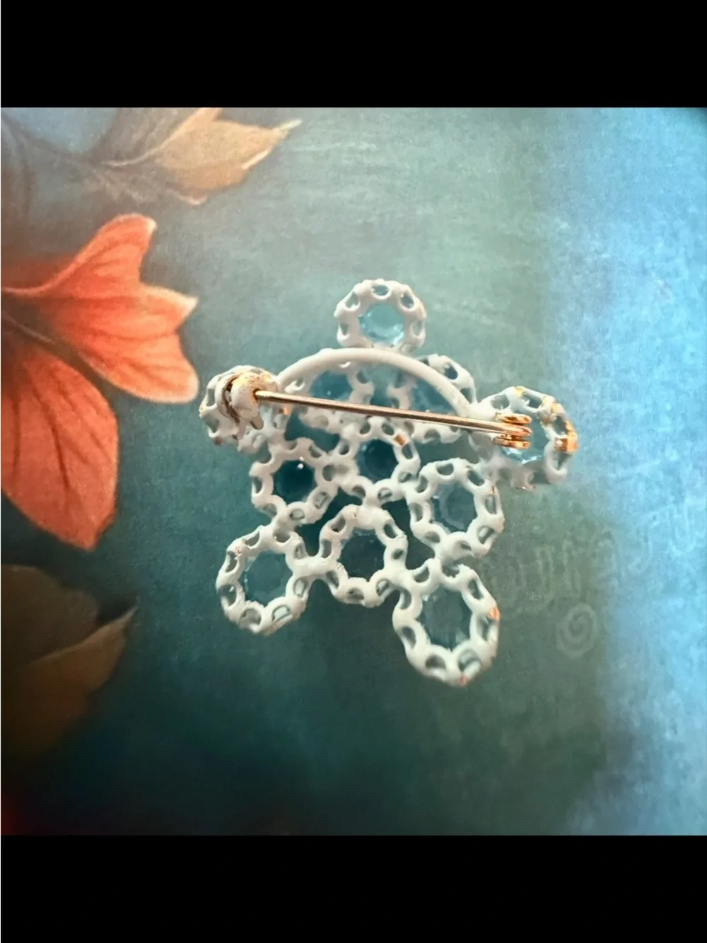 Blue Crystal Floral Brooch - Women Jewelry